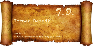 Torner Dezső névjegykártya