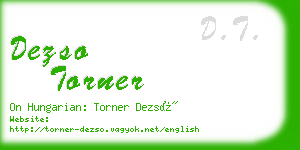 dezso torner business card